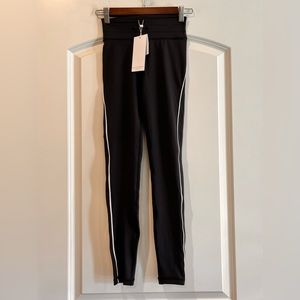 Allfenix Leggings Black With White Stripes On Side Size‎ XS *NWT*